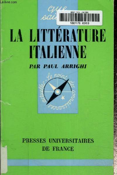 La littrature italienne, Collection que sais-je?
