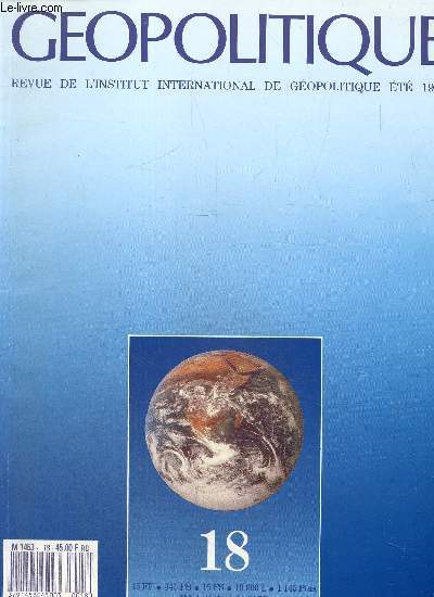 Gopolitique revue de l'institut international de gopolitique t 1987: Variations sur le Mexique- Dossier aronautique- Colloque de l'IGG