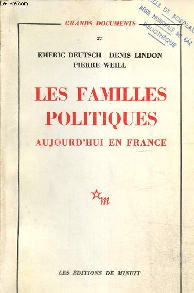 Les familles politiques aujourd'hui en France