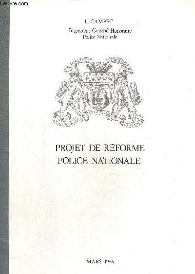 Projet de la rforme police nationale mars 1986