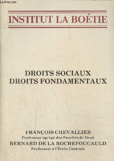 Droits sociaux. Droits fondamentaux