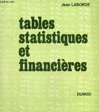 Tables statistiques et financires