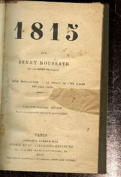 1815, 76me dition