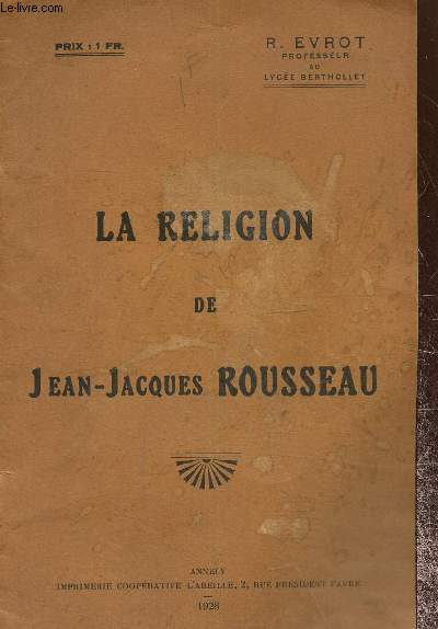 La religion de Jean-Jacques Rousseau