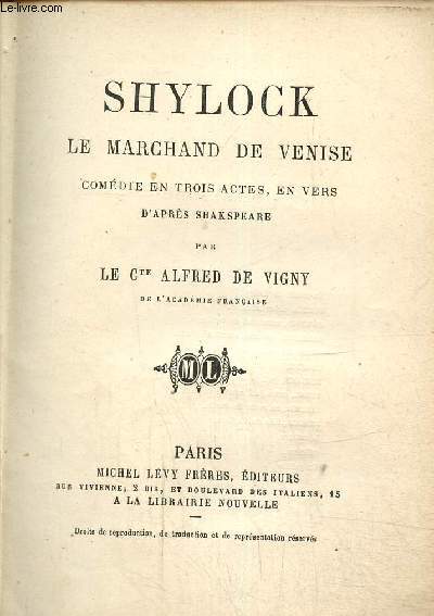 Shylock le marchand de Venise