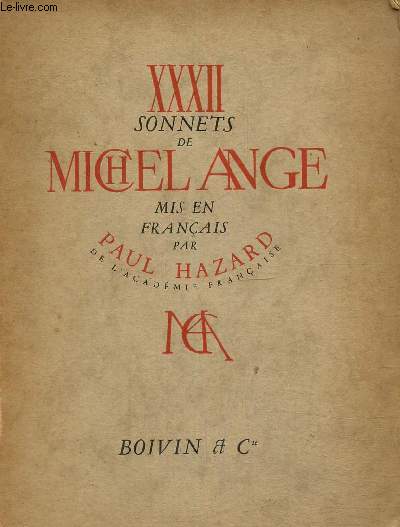 XXXII sonnets de Michel Ange