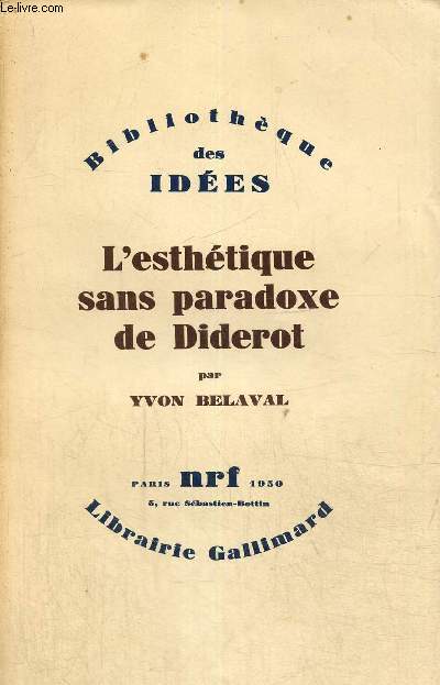 L'esthtique sans paradoxe de Diderot