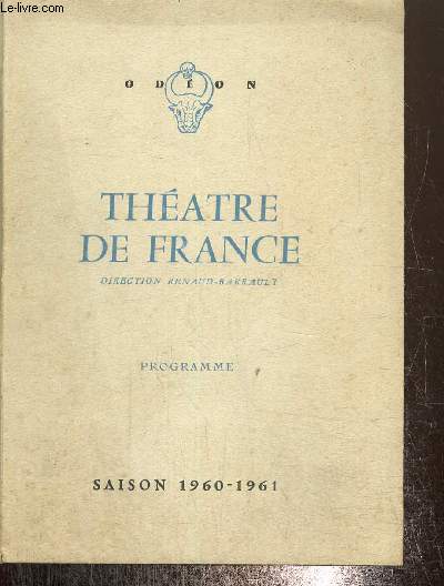 Thatre de France saison 1960-1961 Cahiers Renaud-Barrault N 30