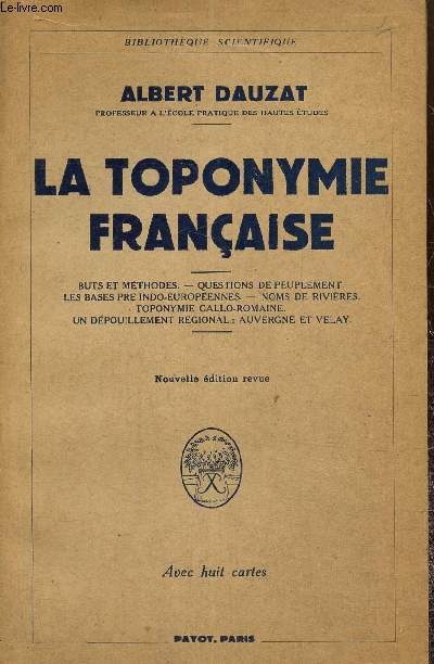 La toponymie franaise