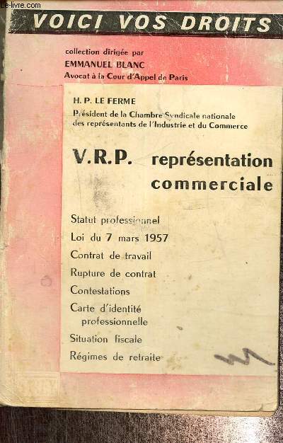 V.R.P. reprsentation commerciale