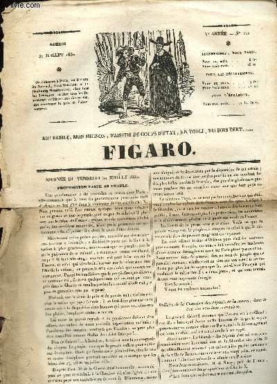 Figaro Ve anne, n210.:Journe du vendredi 30 juillet 1830, propostion faite au peuple.
