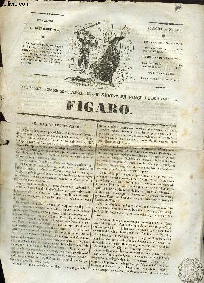 Figaro Ve anne, n332, mercredi 1er dcembre 1830.
