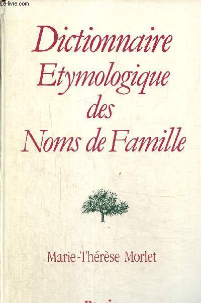 Dictionnaire etymologique des noms de famille