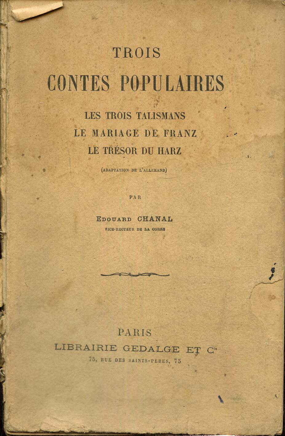 Trois contes populaires