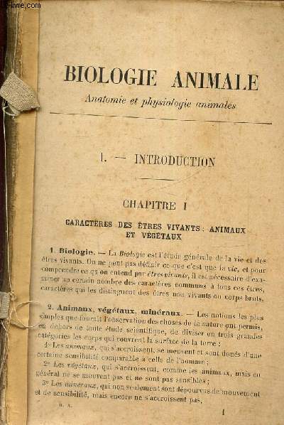 Biologie animale Anatomie et physiologie animales
