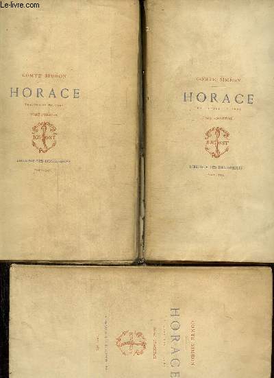 Horace, Tome I, II et II