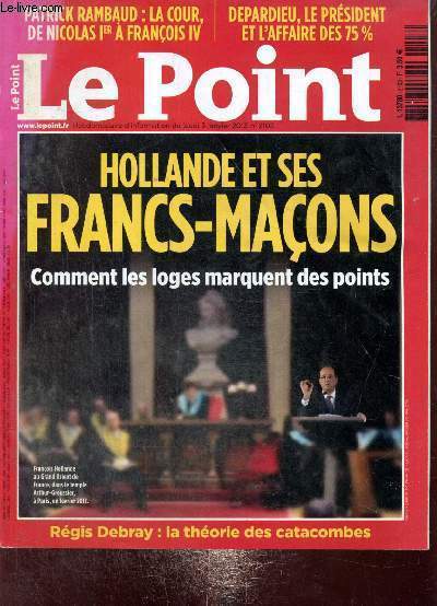 Le Point (jeudi 3 janvier 2013, n2103) : Hollande et ses Francs-Maons : Depardieu, le prsident et l'affaire des 75% / Le Maire se voit en haut de l'affiche / Les survivants du goulag racontent / Mariage homosexuel : oublier la nature / ...