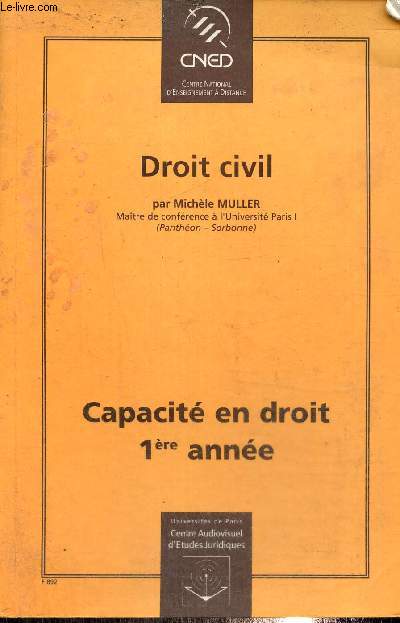 Droit civil : Capacit en droit 1re anne