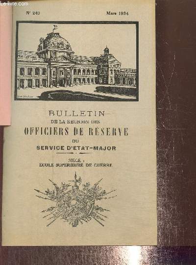 Bulletin de la runion de officiers de rserve du service d'Etat-Major, n240 (mars 1934)
