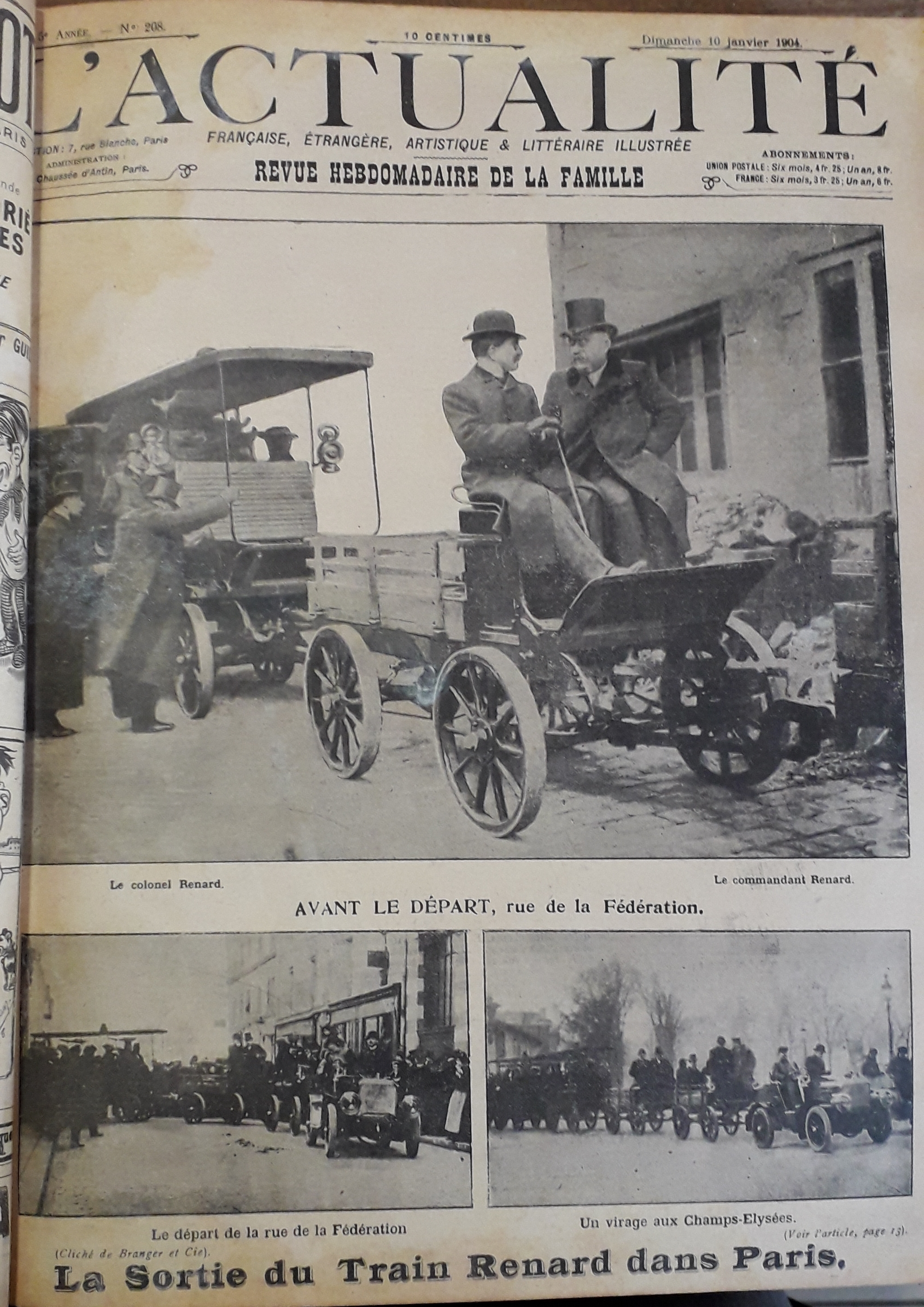 L'Actualit franaise, trangre, artistique & littraire illustre - Revue hebdomadaire de la famille, 5e anne, n208 (10 janvier 1904) : La Croix (Jean d'Albignac) / Dracin (Jean Reibach) / Les Rois du Monde (Pierre Sales) / L'Ecole du jouet / ...