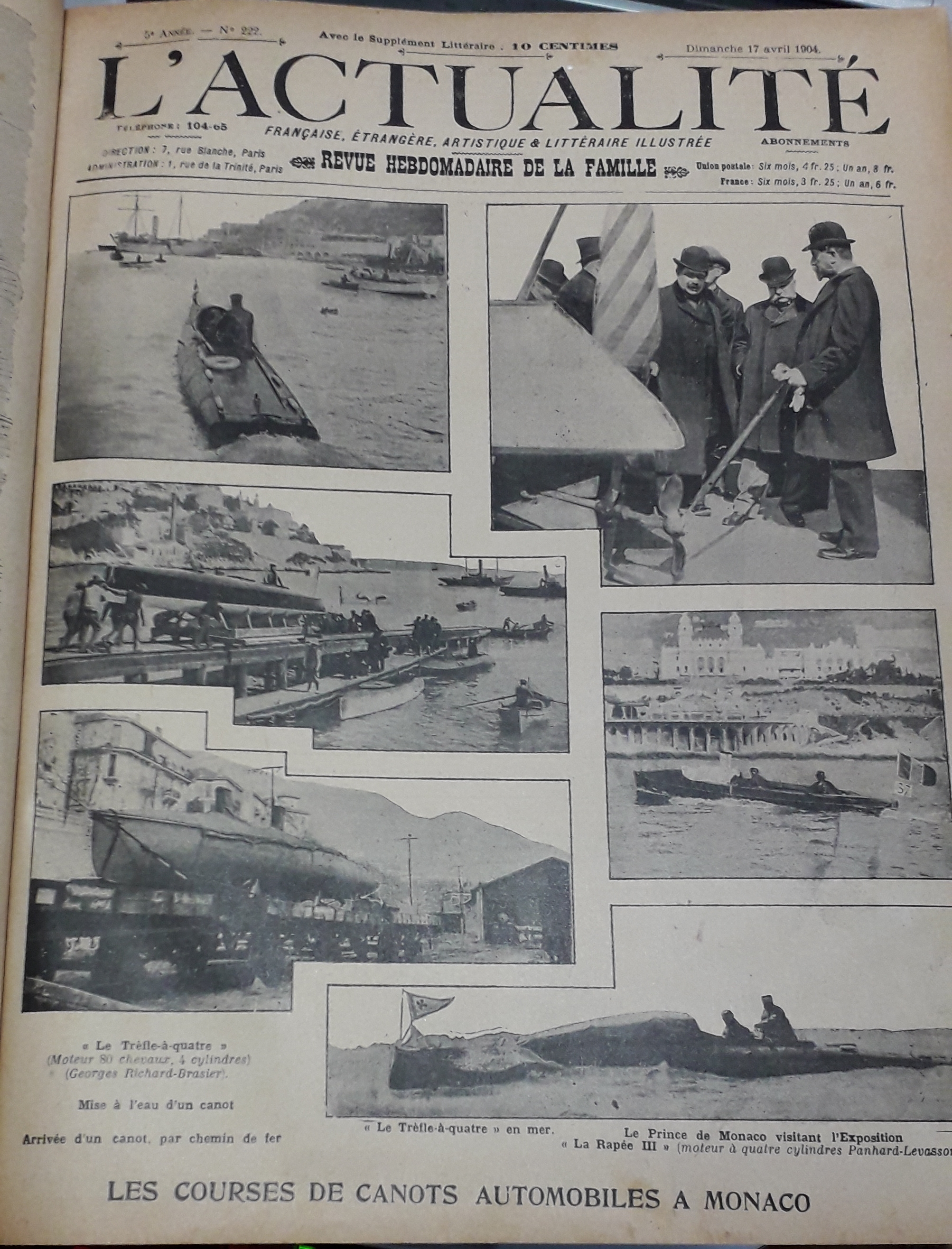 L'Actualit franaise, trangre, artistique & littraire illustre - Revue hebdomadaire de la famille, 5e anne, n222 (17 avril 1904) : Quarante-sept femmes pour un mari (Jean d'Albignac) / L'autre pre (Franois de Nion) / ...