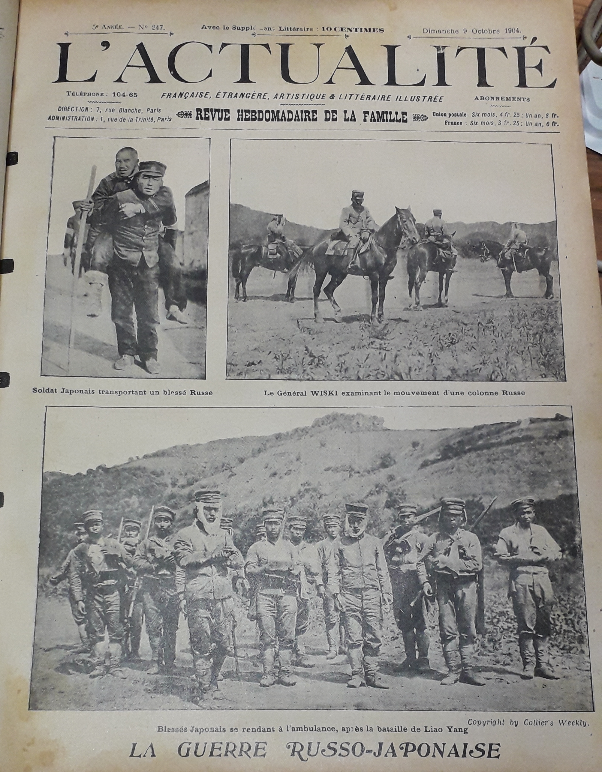 L'Actualit franaise, trangre, artistique & littraire illustre - Revue hebdomadaire de la famille, 5e anne, n247 (9 octobre 1904) : Horoscopes princiers (Jean d'Albignac) / Tamango (Prosper Mrime / Le triomphe de la photographie /...