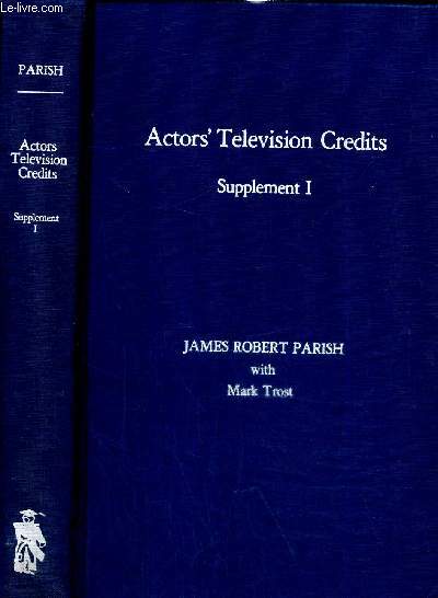 Actors' Television Credits - Supplement I