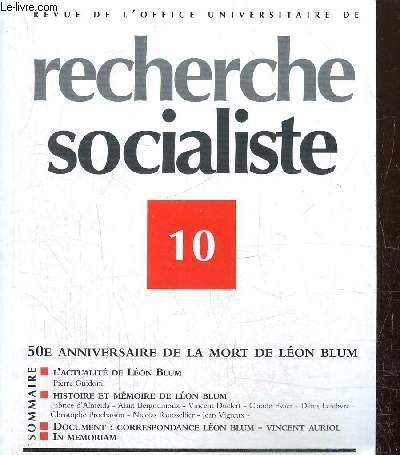 Revue de l'office universitaire de Recherche Socialiste, n10 (mars 2000), supplment  