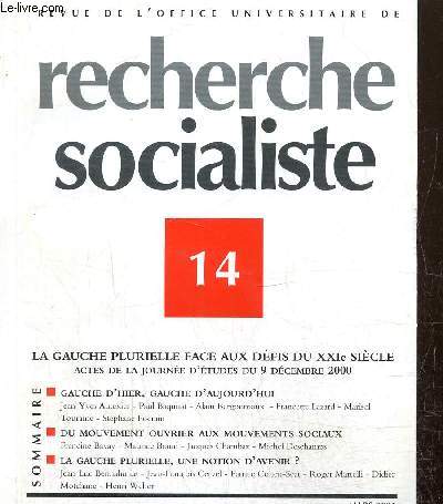 Revue de l'office universitaire de Recherche Socialiste, n14 (mars 2001), supplment  