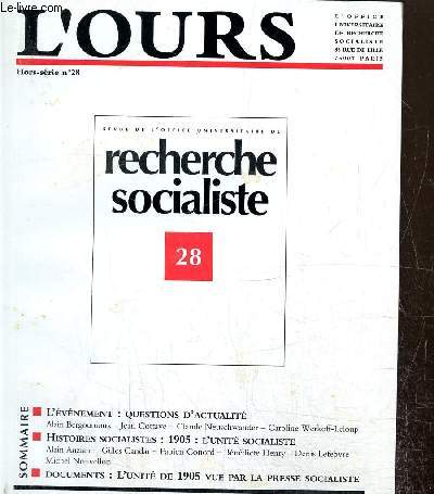 Revue de l'office universitaire de Recherche Socialiste, n28 (septembre 2004), hors-srie n28 de 