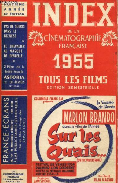 Index de la cinmatographie franaise 1955, huitime anne : tous les films, dition semestrielle