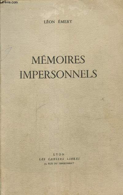 Mmoires impersonnels