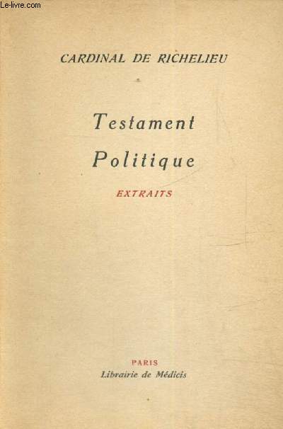 Testament politique, extraits (Collection 