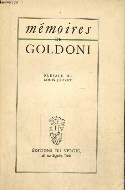 Mmoires de Goldoni, prcd du 