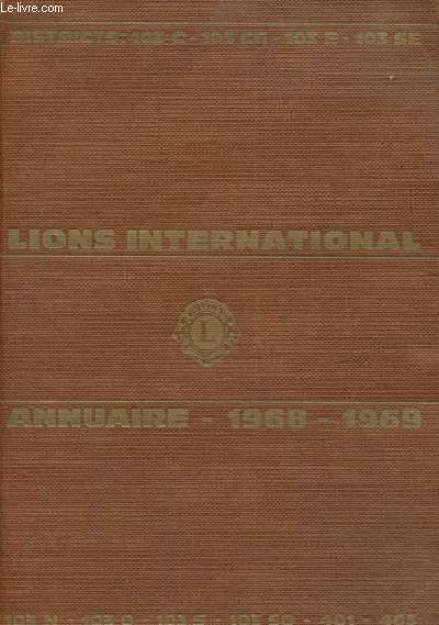 Lions International : Annuaire 1968-1969