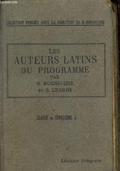 Les auteurs latins du programme - Classe de cinquime A