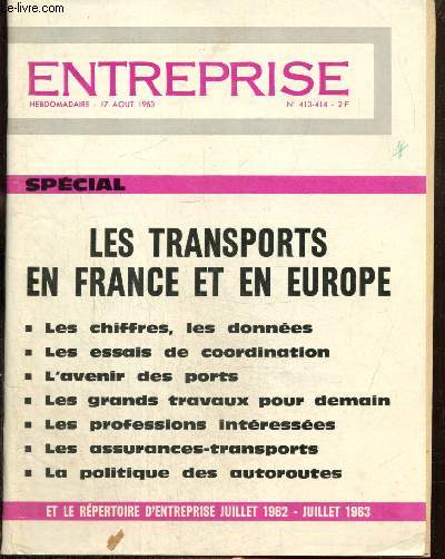 Entreprise, n413-414 (17 aot 1963) :