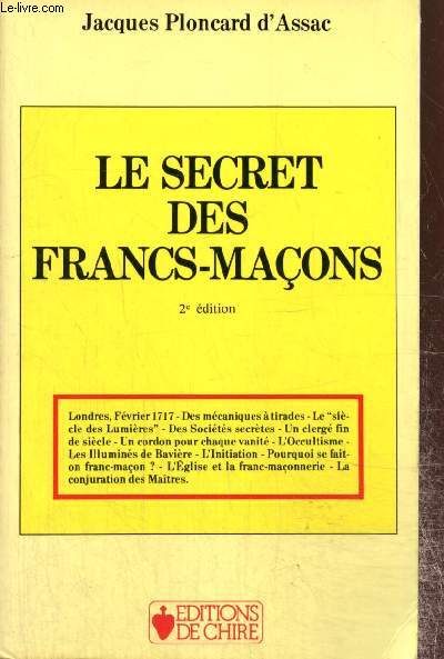 Le Secret des Francs-Maçons - Ploncard d'Assac Jacques - 1983 - Picture 1 of 1