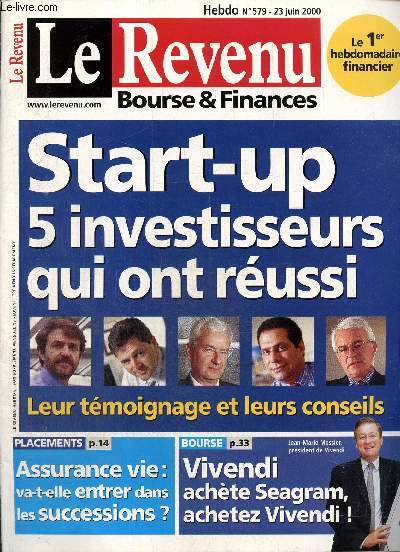 Le Revenu : Bourse & Finances, n579 (23 juin 2000) : 