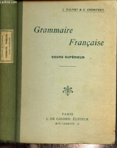 Grammaire franaise - Cours suprieur