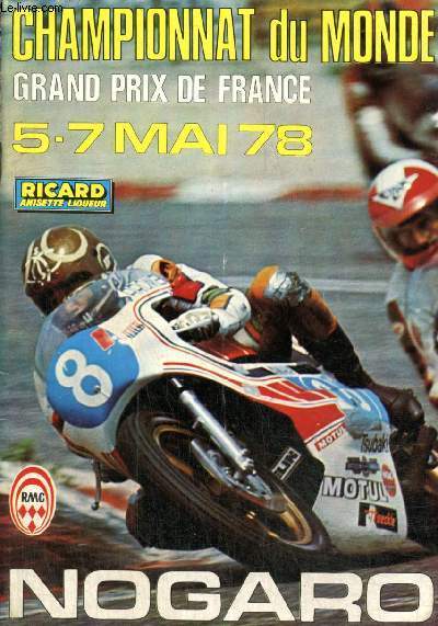 Championnat du monde - Grand prix de France, 5-7 mai 78