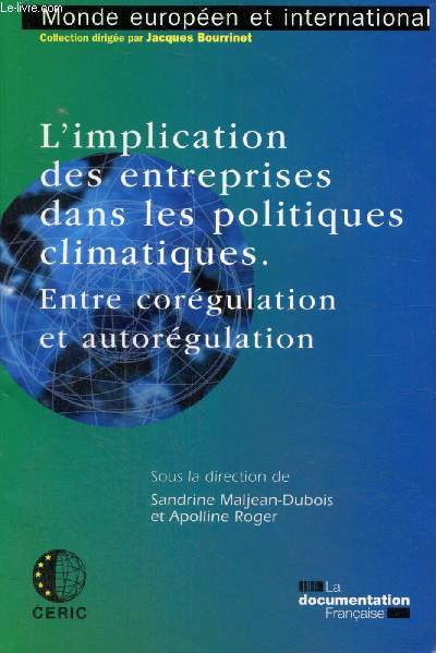 L'implication des entreprises dans les politiques climatiques - Entre corgulation et autorgulation