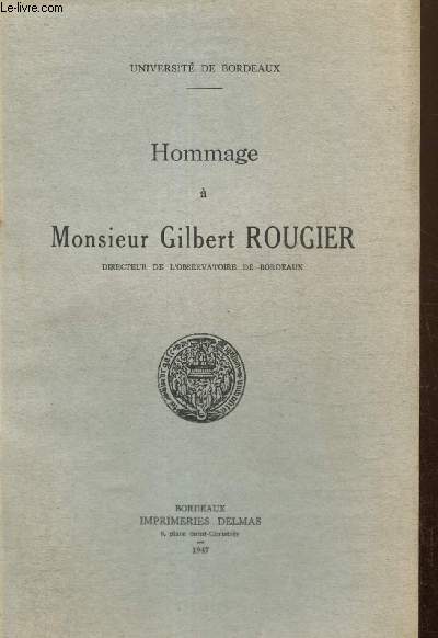 Hommage  Gilbert Rougier