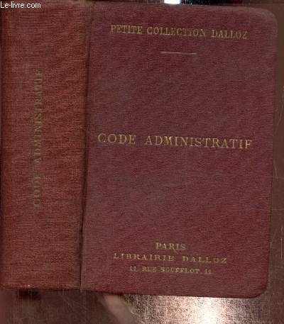 Code administratif - Edition 1928