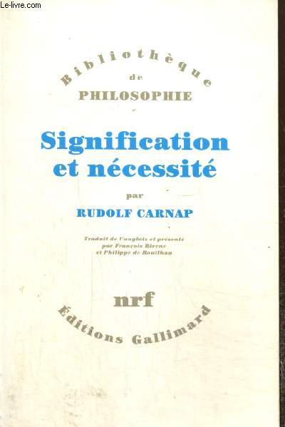 Signification et ncessit (Collection 