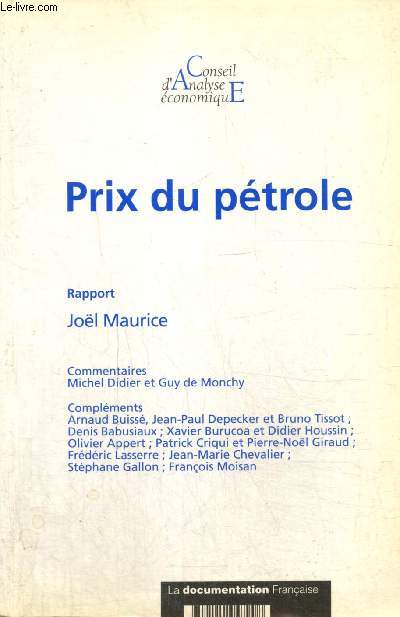Prix du ptrole (Collection 