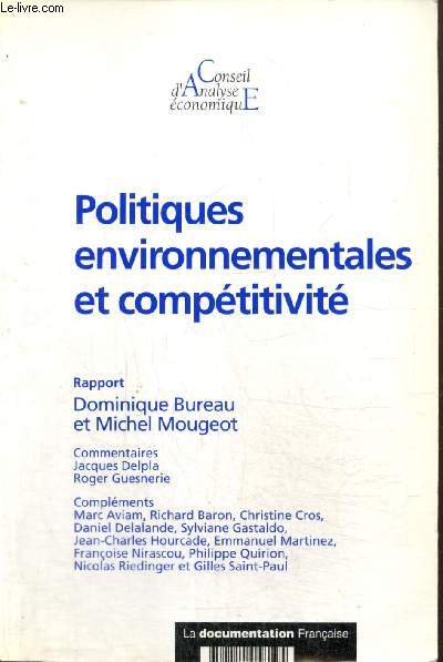Politiques environnementales et comptitives (Collection 