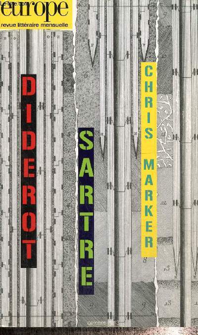 Europe, n°1014 (octobre 2013) - Diderot, Sartre, Chris Marker -