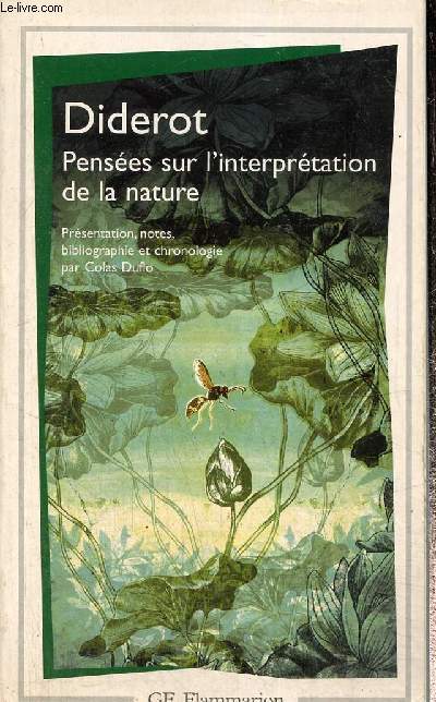 Penses sur l'interprtation de la nature (Collection 