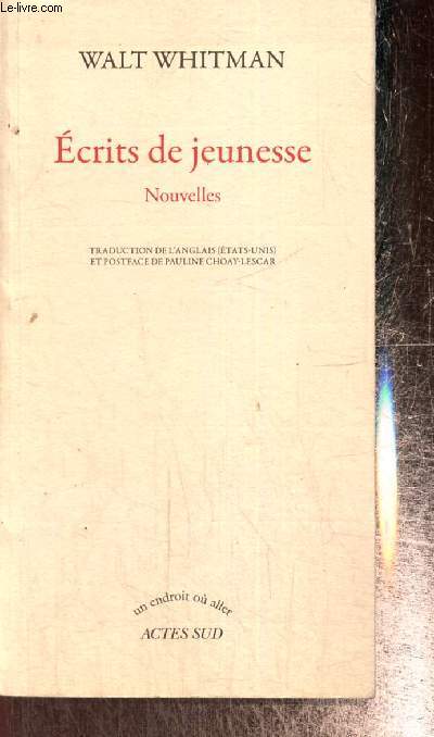 Ecrits de jeunesse - Nouvelles